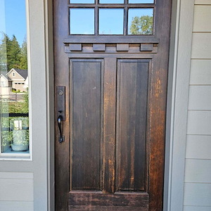 Refinishing entry door in Ridgefield WA